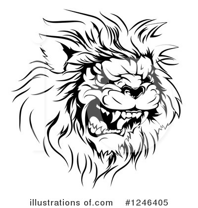 Royalty-Free (RF) Lion Clipart Illustration by AtStockIllustration - Stock Sample #1246405