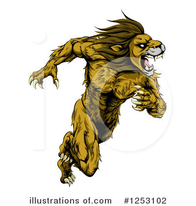 Royalty-Free (RF) Lion Clipart Illustration by AtStockIllustration - Stock Sample #1253102