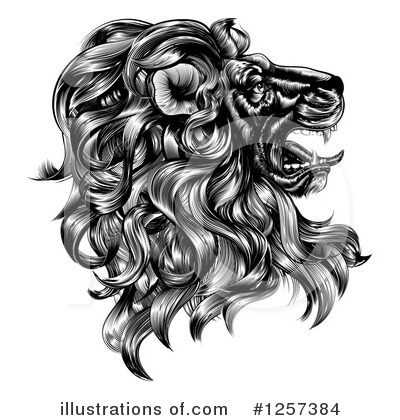 Royalty-Free (RF) Lion Clipart Illustration by AtStockIllustration - Stock Sample #1257384