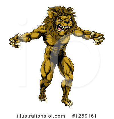 Royalty-Free (RF) Lion Clipart Illustration by AtStockIllustration - Stock Sample #1259161