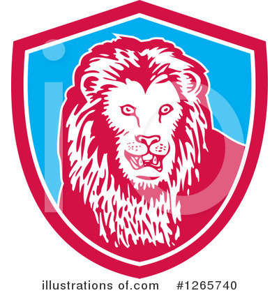 Royalty-Free (RF) Lion Clipart Illustration by patrimonio - Stock Sample #1265740
