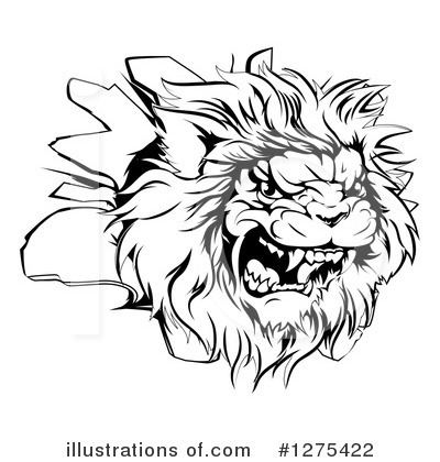 Royalty-Free (RF) Lion Clipart Illustration by AtStockIllustration - Stock Sample #1275422