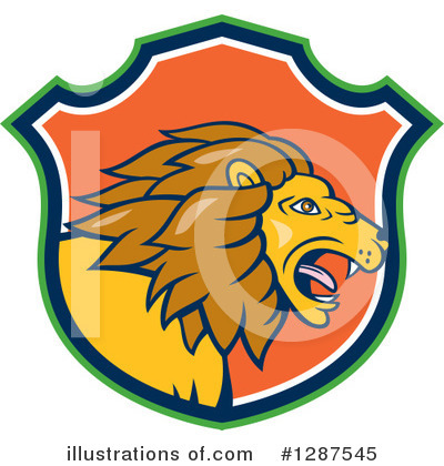 Royalty-Free (RF) Lion Clipart Illustration by patrimonio - Stock Sample #1287545