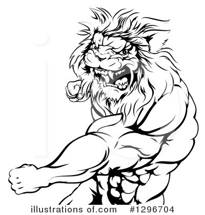 Royalty-Free (RF) Lion Clipart Illustration by AtStockIllustration - Stock Sample #1296704