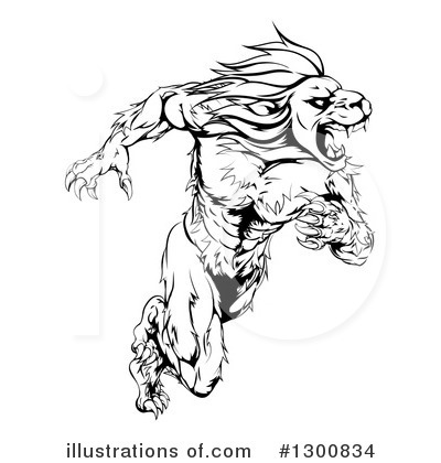 Royalty-Free (RF) Lion Clipart Illustration by AtStockIllustration - Stock Sample #1300834