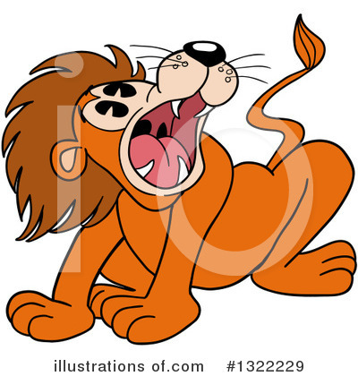 Royalty-Free (RF) Lion Clipart Illustration by LaffToon - Stock Sample #1322229