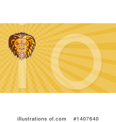 Royalty-Free (RF) Lion Clipart Illustration by patrimonio - Stock Sample #1407640