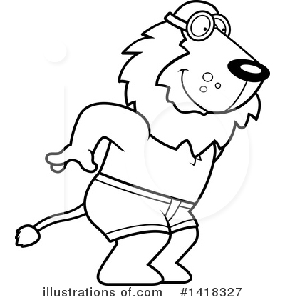 Royalty-Free (RF) Lion Clipart Illustration by Cory Thoman - Stock Sample #1418327