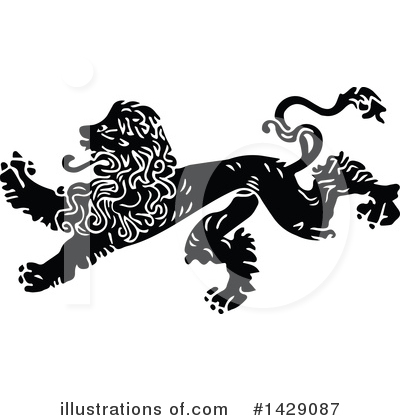 Royalty-Free (RF) Lion Clipart Illustration by Prawny Vintage - Stock Sample #1429087