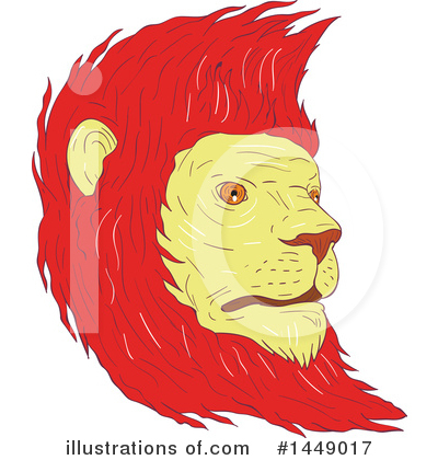 Royalty-Free (RF) Lion Clipart Illustration by patrimonio - Stock Sample #1449017