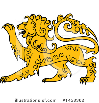 Heraldic Lion Clipart #1458362 by Vector Tradition SM