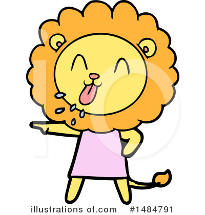 Royalty-Free (RF) Lion Clipart Illustration by lineartestpilot - Stock Sample #1484791