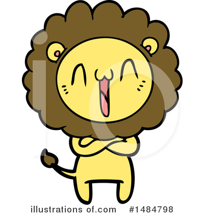 Royalty-Free (RF) Lion Clipart Illustration by lineartestpilot - Stock Sample #1484798
