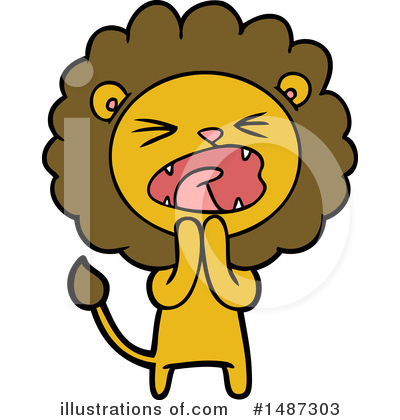 Royalty-Free (RF) Lion Clipart Illustration by lineartestpilot - Stock Sample #1487303