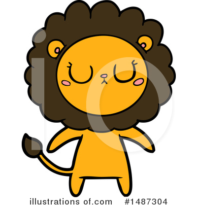 Royalty-Free (RF) Lion Clipart Illustration by lineartestpilot - Stock Sample #1487304