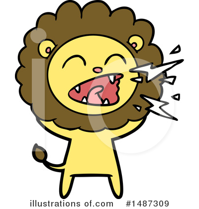 Royalty-Free (RF) Lion Clipart Illustration by lineartestpilot - Stock Sample #1487309