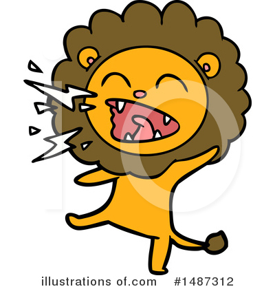 Royalty-Free (RF) Lion Clipart Illustration by lineartestpilot - Stock Sample #1487312
