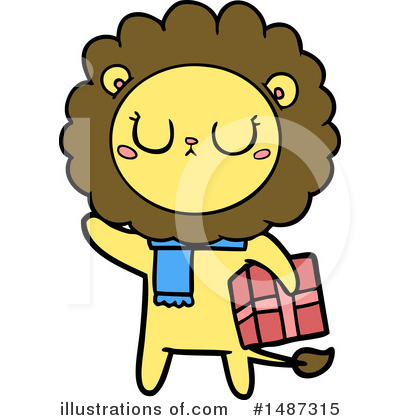 Royalty-Free (RF) Lion Clipart Illustration by lineartestpilot - Stock Sample #1487315