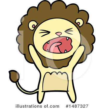 Royalty-Free (RF) Lion Clipart Illustration by lineartestpilot - Stock Sample #1487327