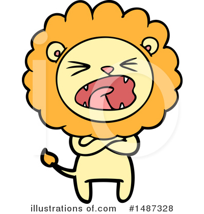 Royalty-Free (RF) Lion Clipart Illustration by lineartestpilot - Stock Sample #1487328