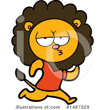 Royalty-Free (RF) Lion Clipart Illustration by lineartestpilot - Stock Sample #1487329