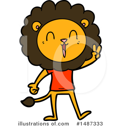 Royalty-Free (RF) Lion Clipart Illustration by lineartestpilot - Stock Sample #1487333