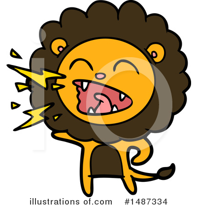 Royalty-Free (RF) Lion Clipart Illustration by lineartestpilot - Stock Sample #1487334
