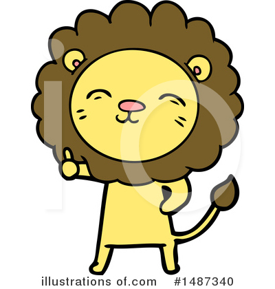 Royalty-Free (RF) Lion Clipart Illustration by lineartestpilot - Stock Sample #1487340