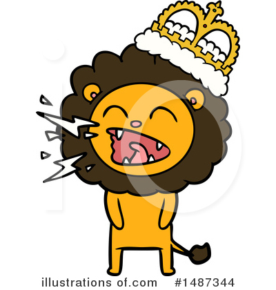 Royalty-Free (RF) Lion Clipart Illustration by lineartestpilot - Stock Sample #1487344