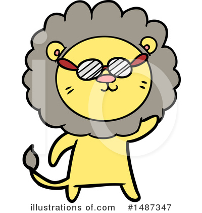 Royalty-Free (RF) Lion Clipart Illustration by lineartestpilot - Stock Sample #1487347