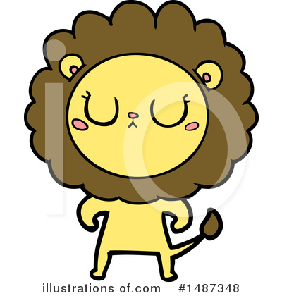 Royalty-Free (RF) Lion Clipart Illustration by lineartestpilot - Stock Sample #1487348