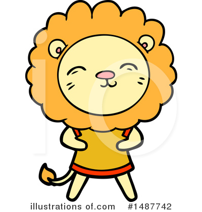 Royalty-Free (RF) Lion Clipart Illustration by lineartestpilot - Stock Sample #1487742