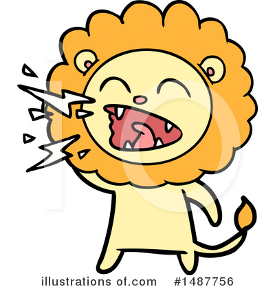 Royalty-Free (RF) Lion Clipart Illustration by lineartestpilot - Stock Sample #1487756
