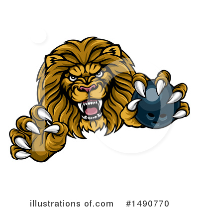Royalty-Free (RF) Lion Clipart Illustration by AtStockIllustration - Stock Sample #1490770
