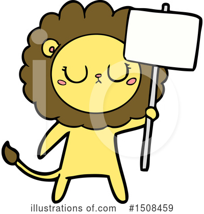 Royalty-Free (RF) Lion Clipart Illustration by lineartestpilot - Stock Sample #1508459