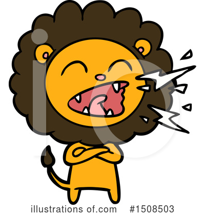 Royalty-Free (RF) Lion Clipart Illustration by lineartestpilot - Stock Sample #1508503