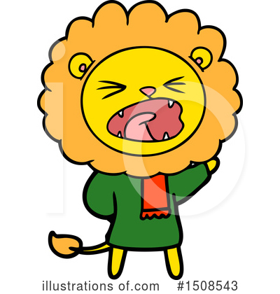 Royalty-Free (RF) Lion Clipart Illustration by lineartestpilot - Stock Sample #1508543