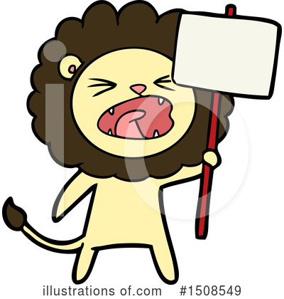 Royalty-Free (RF) Lion Clipart Illustration by lineartestpilot - Stock Sample #1508549