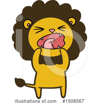 Royalty-Free (RF) Lion Clipart Illustration by lineartestpilot - Stock Sample #1508567