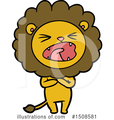 Royalty-Free (RF) Lion Clipart Illustration by lineartestpilot - Stock Sample #1508581