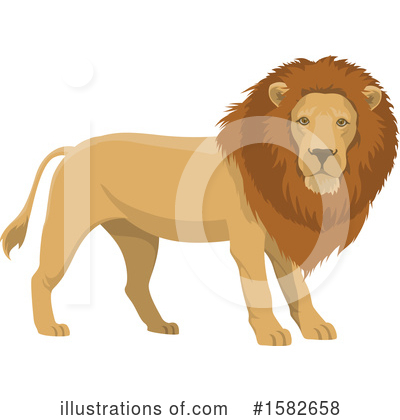 Royalty-Free (RF) Lion Clipart Illustration by Vector Tradition SM - Stock Sample #1582658