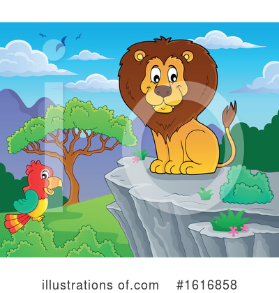 Royalty-Free (RF) Lion Clipart Illustration by visekart - Stock Sample #1616858