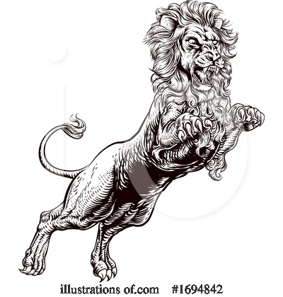 Royalty-Free (RF) Lion Clipart Illustration by AtStockIllustration - Stock Sample #1694842