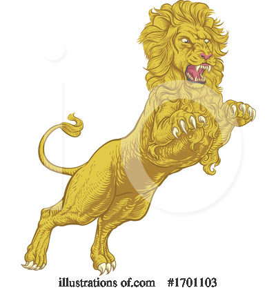 Royalty-Free (RF) Lion Clipart Illustration by AtStockIllustration - Stock Sample #1701103