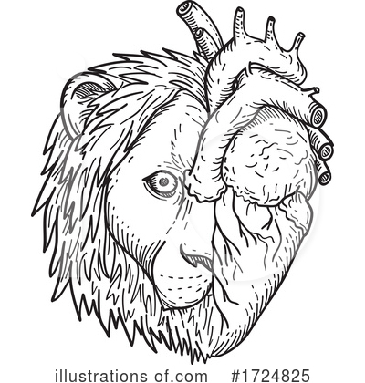 Royalty-Free (RF) Lion Clipart Illustration by patrimonio - Stock Sample #1724825