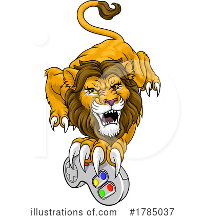 Royalty-Free (RF) Lion Clipart Illustration by AtStockIllustration - Stock Sample #1785037
