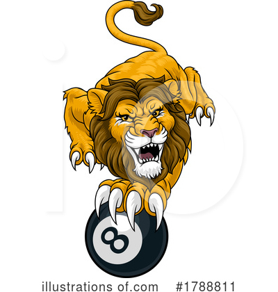 Royalty-Free (RF) Lion Clipart Illustration by AtStockIllustration - Stock Sample #1788811