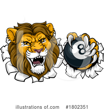 Royalty-Free (RF) Lion Clipart Illustration by AtStockIllustration - Stock Sample #1802351