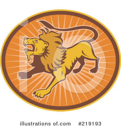 Royalty-Free (RF) Lion Clipart Illustration by patrimonio - Stock Sample #219193