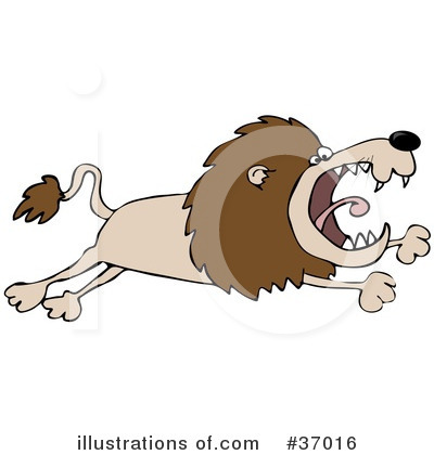 Royalty-Free (RF) Lion Clipart Illustration by djart - Stock Sample #37016